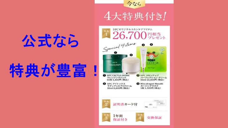 スキンアイロンを公式サイトで買えば特典が多数付いてくる